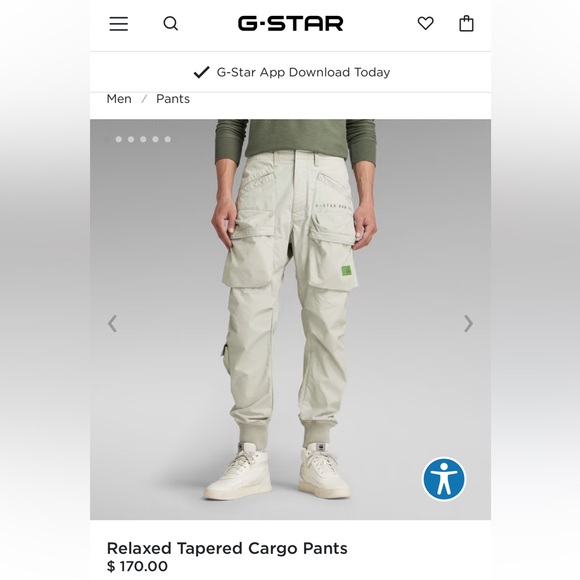 G-Star Raw Relaxed Tapered Cargo Pants Men’s 36x31 Baggy Key Chain Trooper - Picture 1 of 15